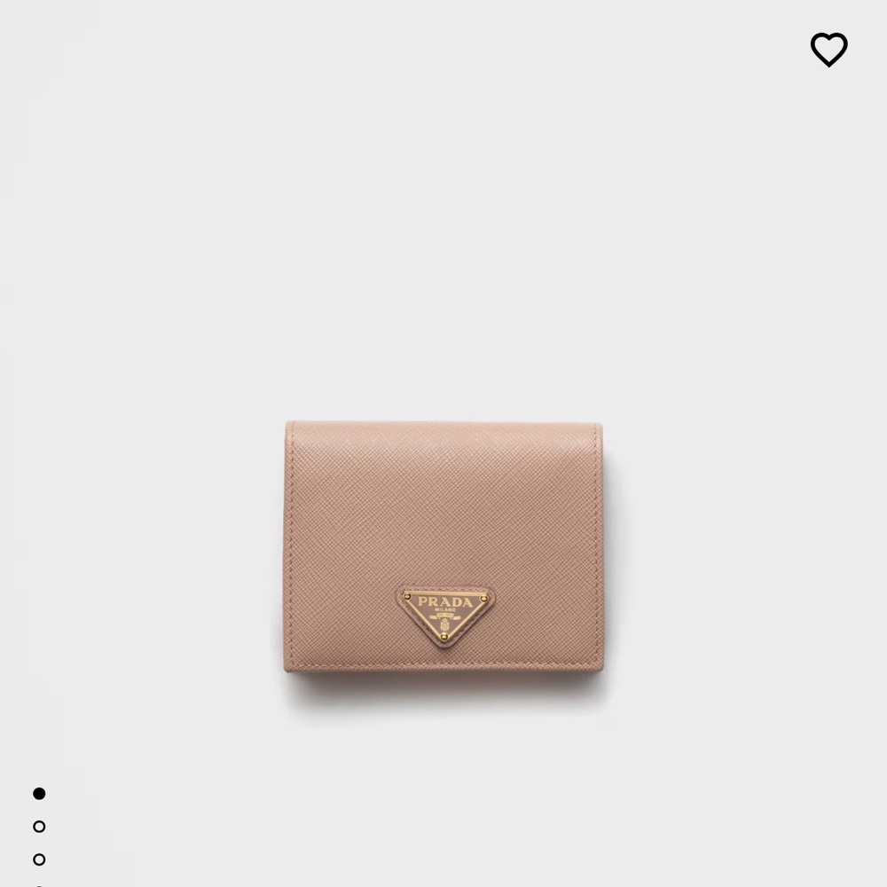 Prada Powder Pink Small Saffiano Leather Wallet
